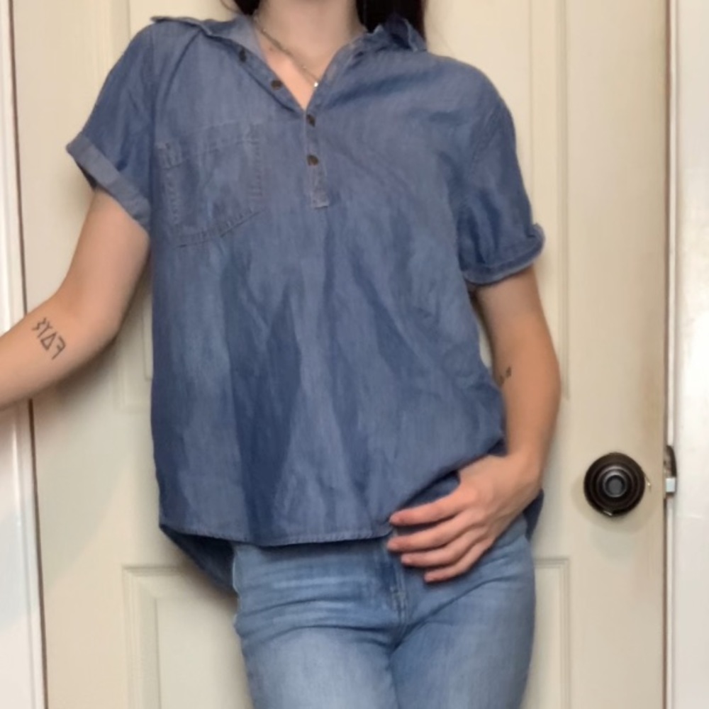 Faux Jean Blouse